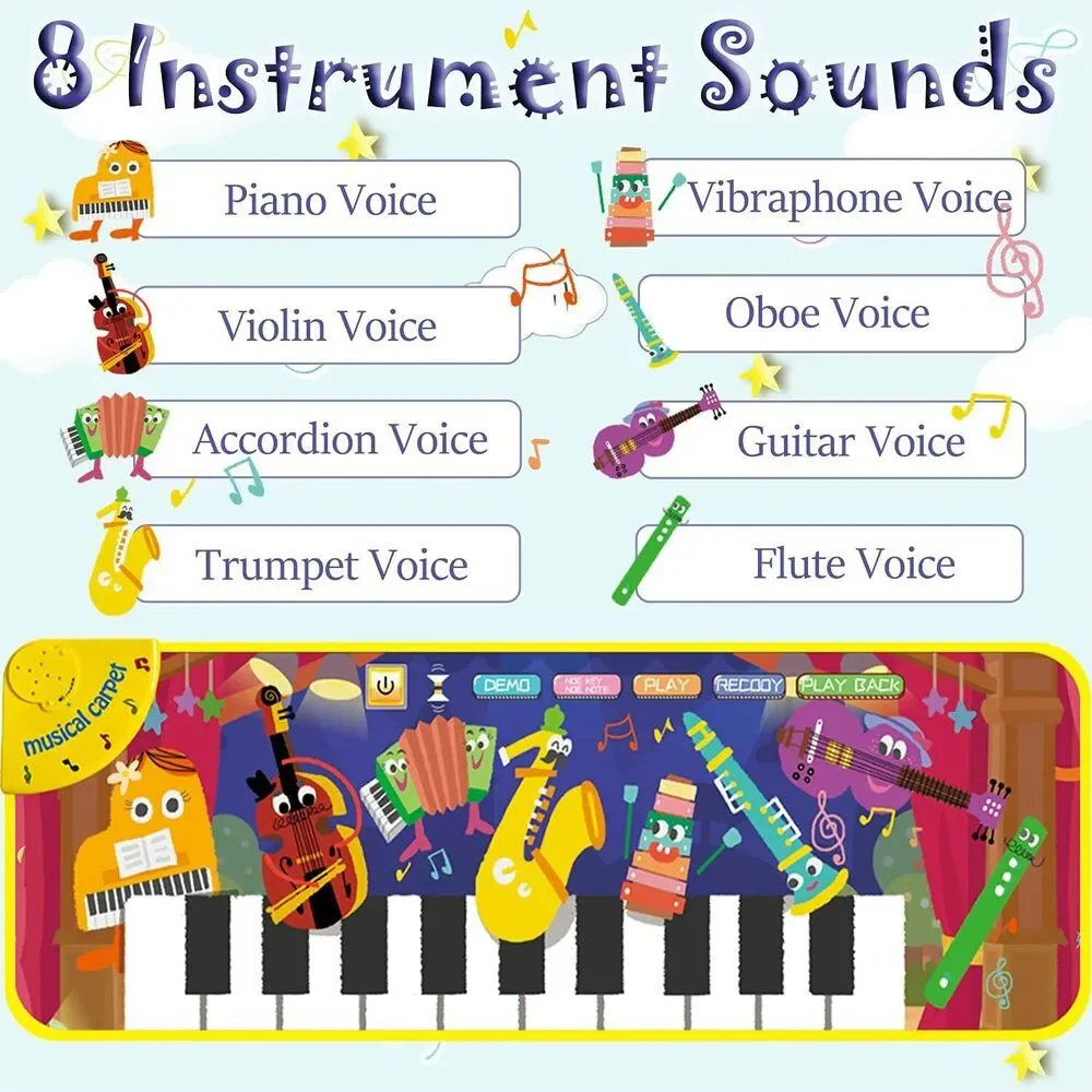 Kids Musical Piano Mats, Soft Musical Dance Mat, Baby Early Education